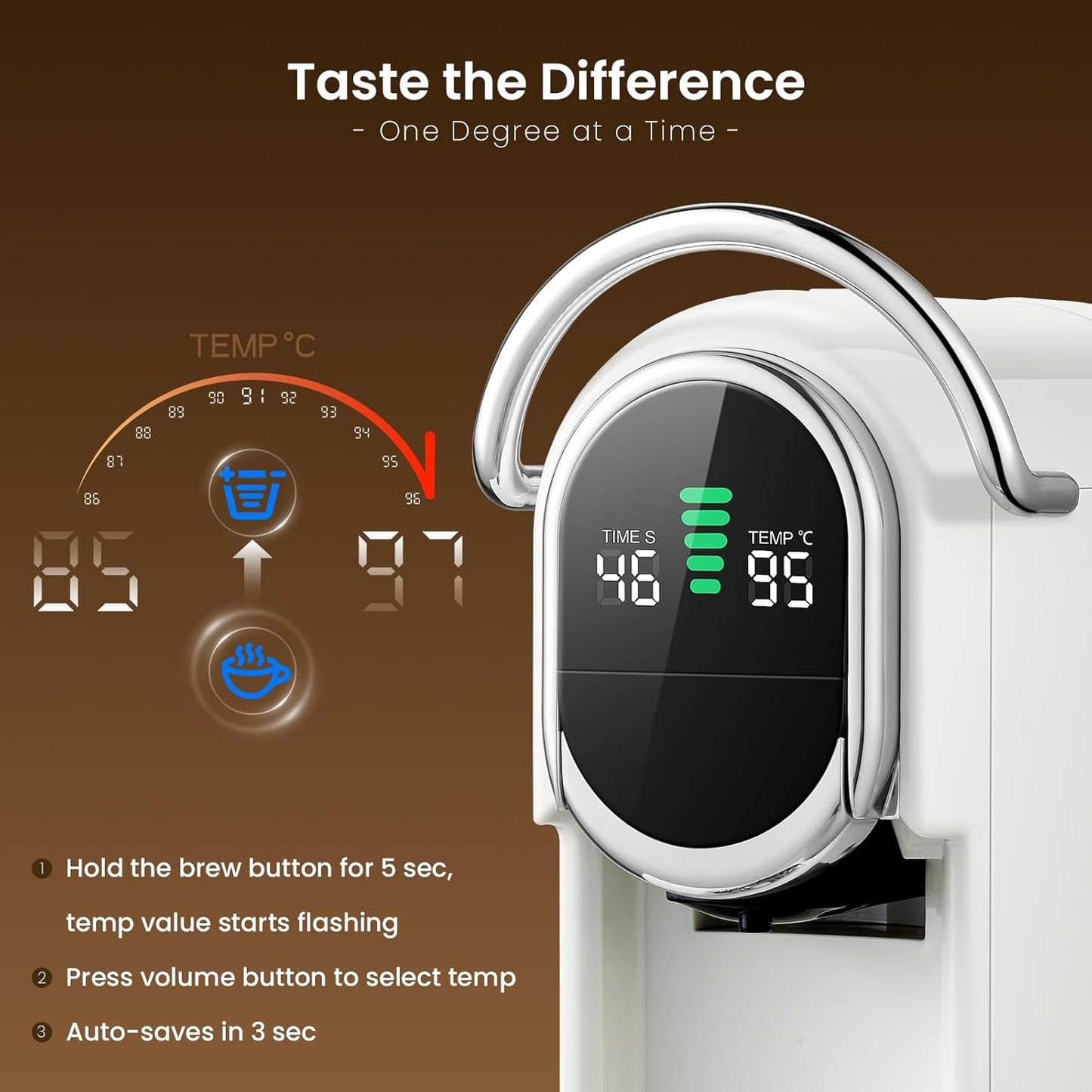Magician1 Mini Pod Coffee Machines 5 in 1 for Nespresso Original OL, Dolce Gusto, Lavazza A Modo Mio Capsule, ESE 44mm Pads and Espresso Ground Coffee, 20 Bar, 1450W, Hot/Cold Brew for Home & Office