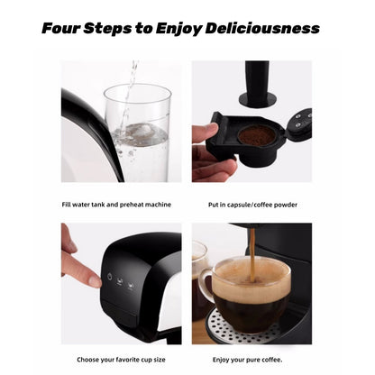 CAPXSNOB Espresso Machine for Nespresso Original Pods,20 Bar Coffee Machine with 4 Brewing Modes and 21oz Removable Water Tank