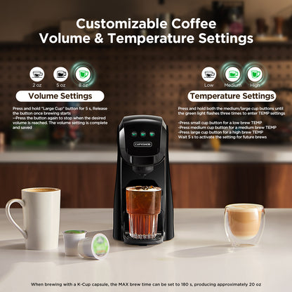 Warroirs1 Versatile 4in1 Macchina per cialde da caffè compatibile con Nespresso originale, Dolce Gusto, Lavazza Point Capsule e caffè macinato 