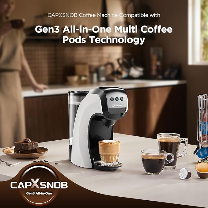 Various Coffee Drinks Made by Multi-Compatible Coffee Machine