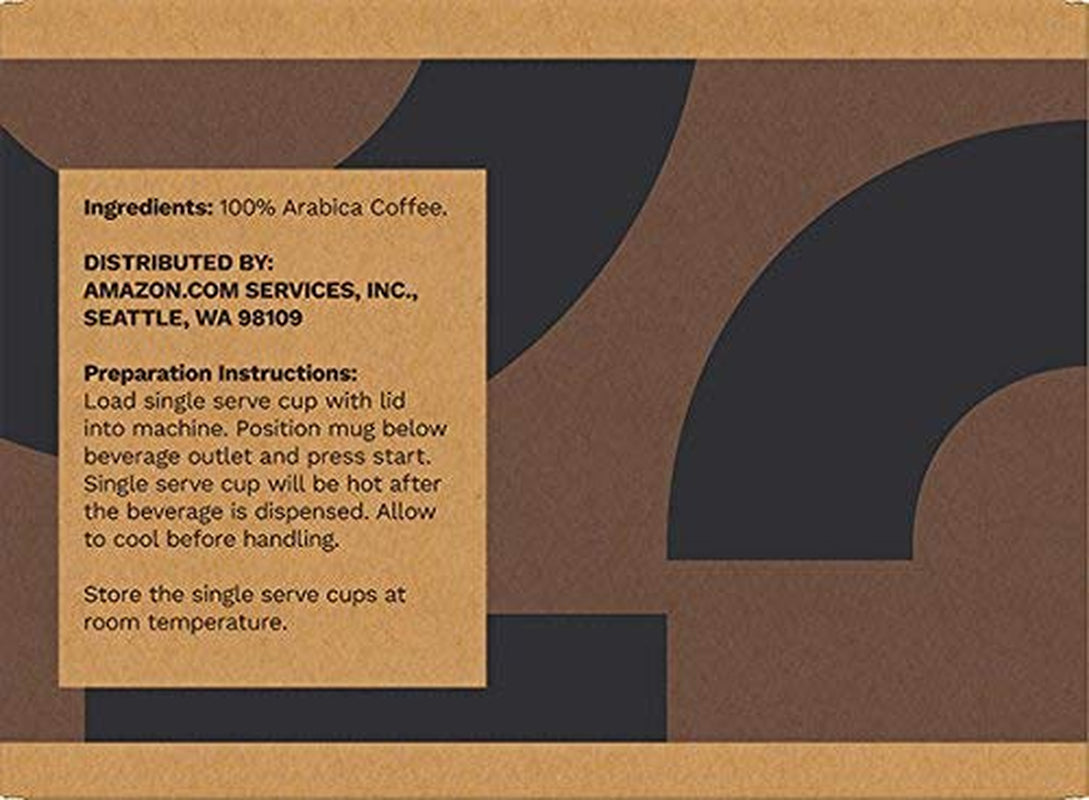 Amazon Brand -  Dark Roast Coffee Pods, Compatible with Keurig 2.0 K-Cup Brewers 100 Count(Pack of 1)