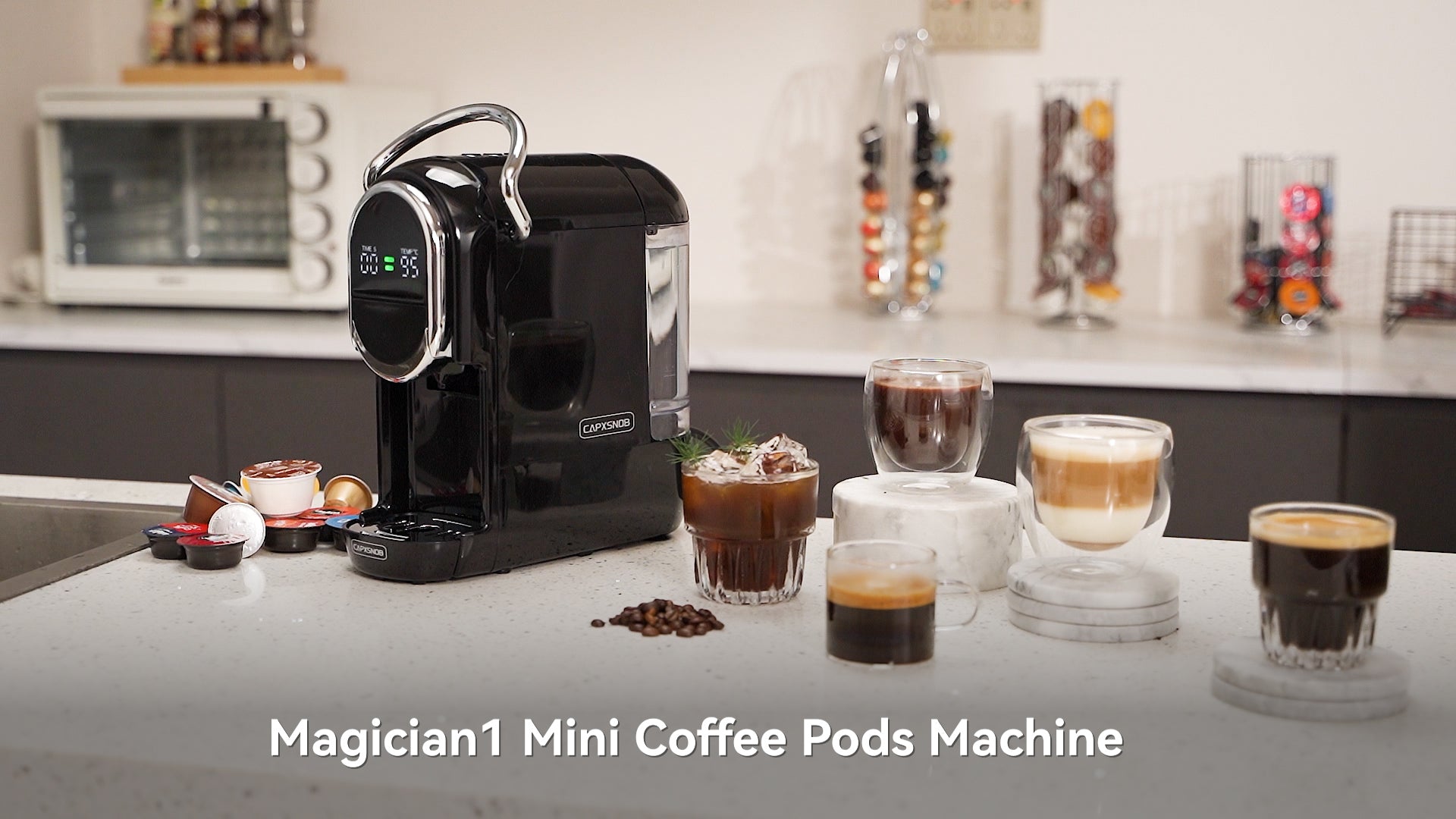 CAPXSNOB Magician1 Mini Multi Pods Coffee Machine for Nespresso, Dolce Gusto, Lavazza A Modo Mio, ESE 44mm, and Ground  Coffee
